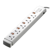 Huntkey PZC502-3 Power Strip Surge w- 5 Universal AC Sockets -3M- - PZC502-3 - - CompuMe